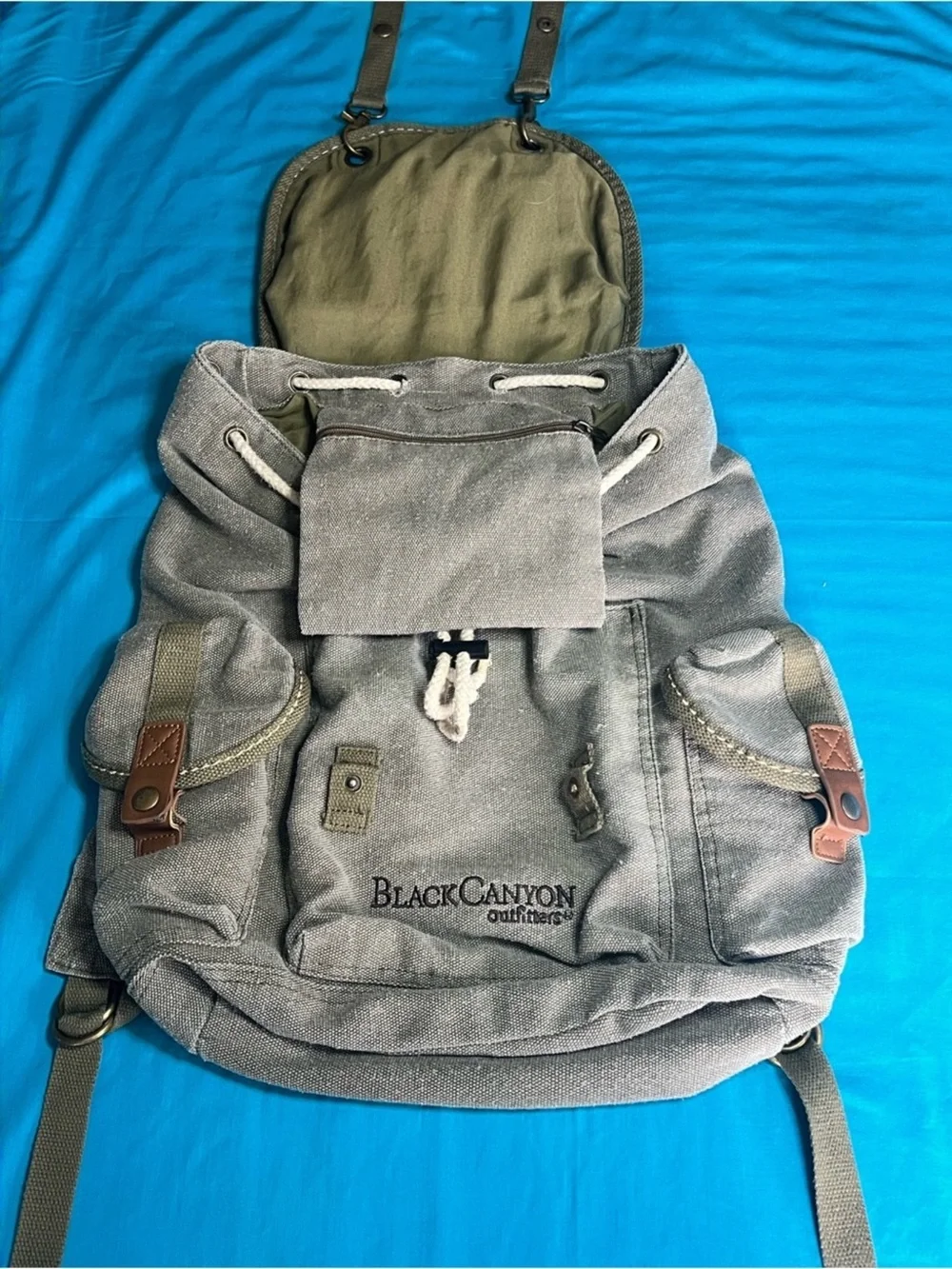 Black Canyon Outfitters Canvas Rucksack Backpack Gorpcore Khaki